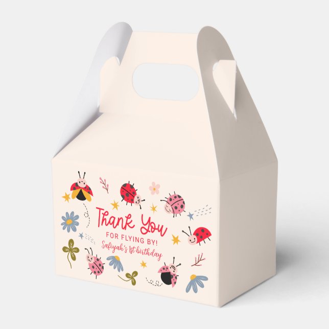Ladybug Red Bug Birthday Party Geschenkschachtel (Vorderseite)