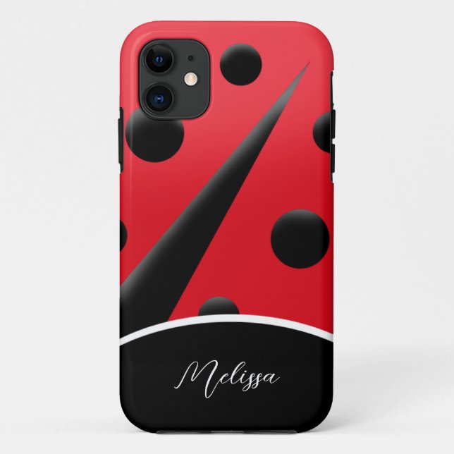 Ladybug Red und Black Modern Ladybugs Case-Mate iPhone Hülle (Rückseite)