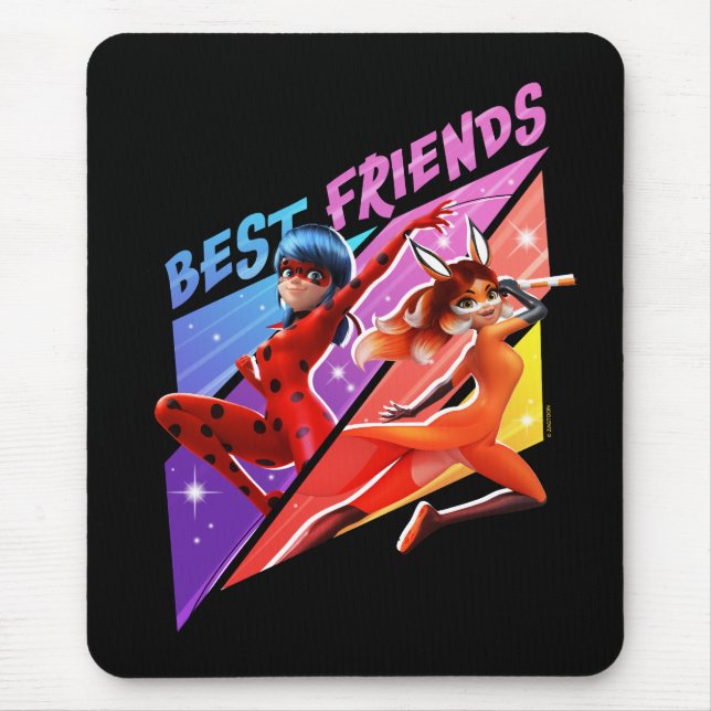 Ladybug & Rena Rouge | Beste Freunde Mousepad (Vorne)