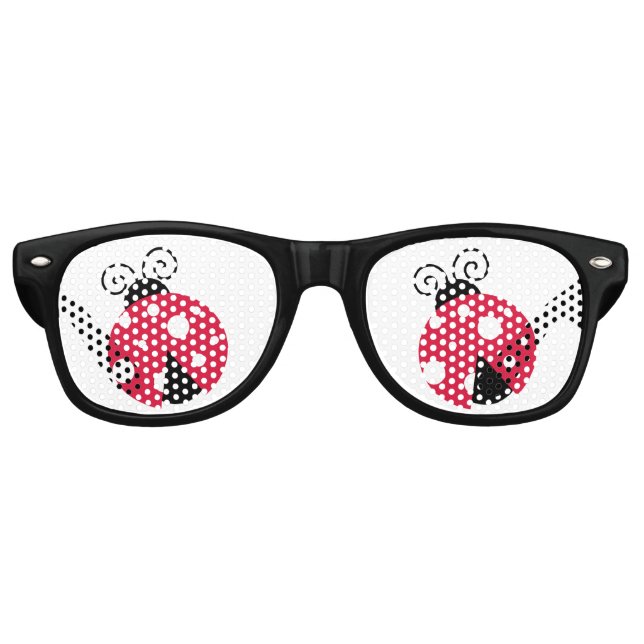 Ladybug Retro Party Shades Partybrille (Vorderseite)