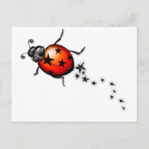 Ladybug Rockstar Postkarte