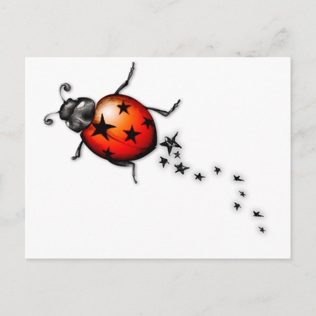 Ladybug Rockstar Postkarte (Vorderseite)