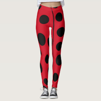 Ladybug Rote und Schwarze Spots Leggings