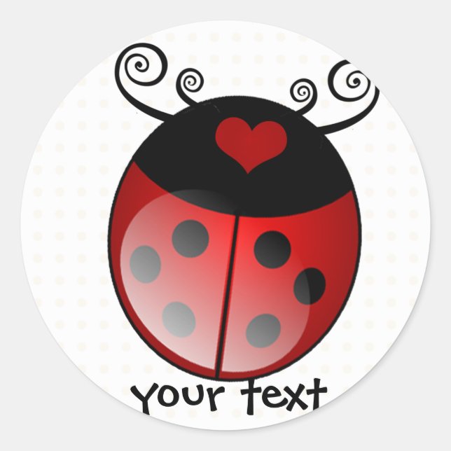 Ladybug Runder Aufkleber (Vorderseite)