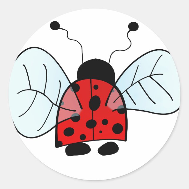 Ladybug Runder Aufkleber (Vorderseite)