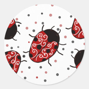Ladybug Runder Aufkleber