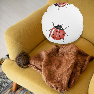 Ladybug Rundes Kissen