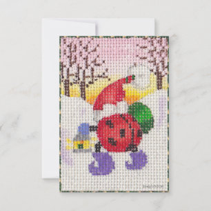 Ladybug Santa Einladung