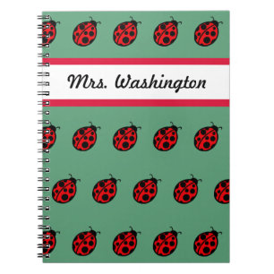 Ladybug School Notebook Geschenk für Lehrer Notizblock