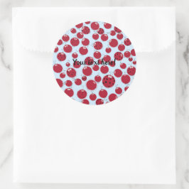 Ladybug Shindig Runder Aufkleber