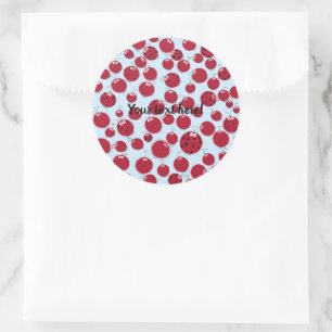 Ladybug Shindig Runder Aufkleber