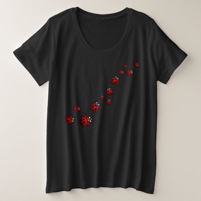 Ladybug Shirts Lady's Ladybug Shirts Plus Größe (Design vorne)