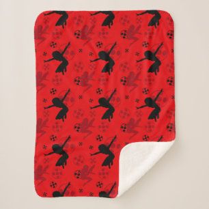 Ladybug Silhouette Red Pattern Sherpadecke