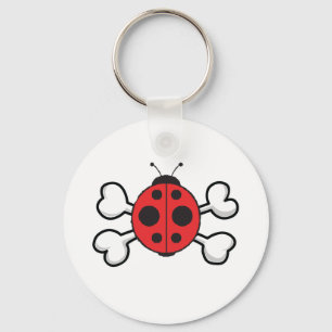 Ladybug Skull und Crossbones Schlüsselanhänger