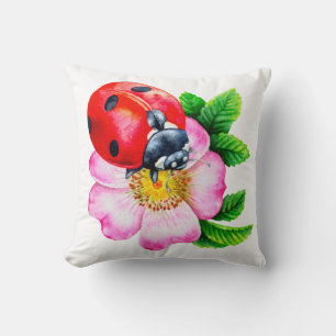 Ladybug Spring Summer Farmhouse Deco Kissen