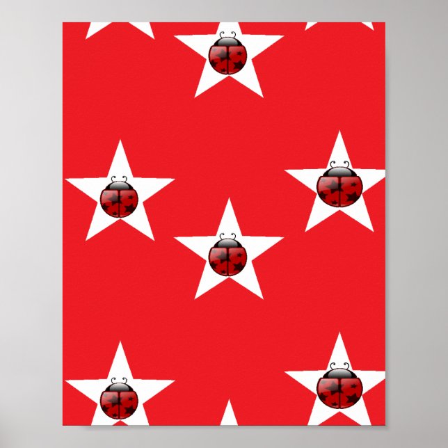 Ladybug stars poster (Vorne)