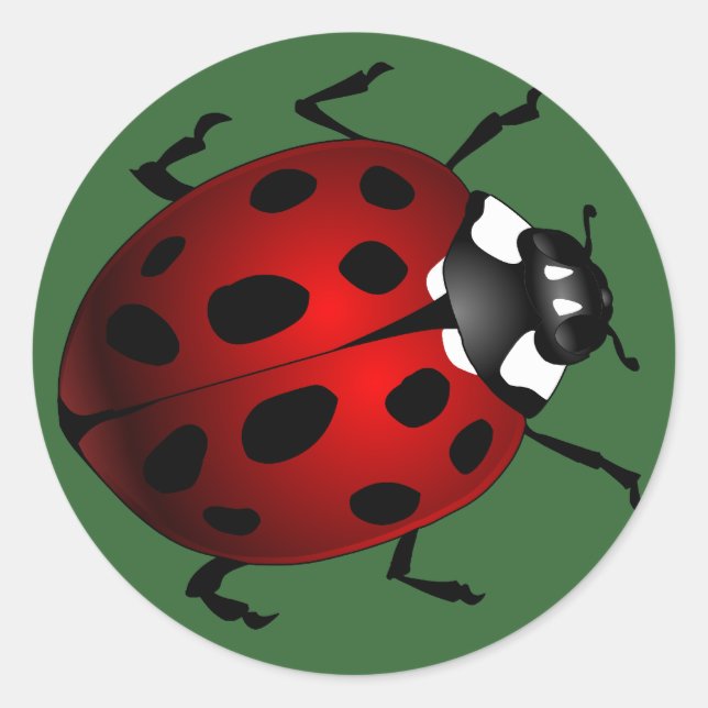 Ladybug Stickers Red Ladybugs Art Stickers (Vorderseite)