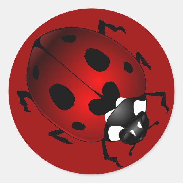 Ladybug Stickers Red Ladybugs Art Stickers (Vorderseite)
