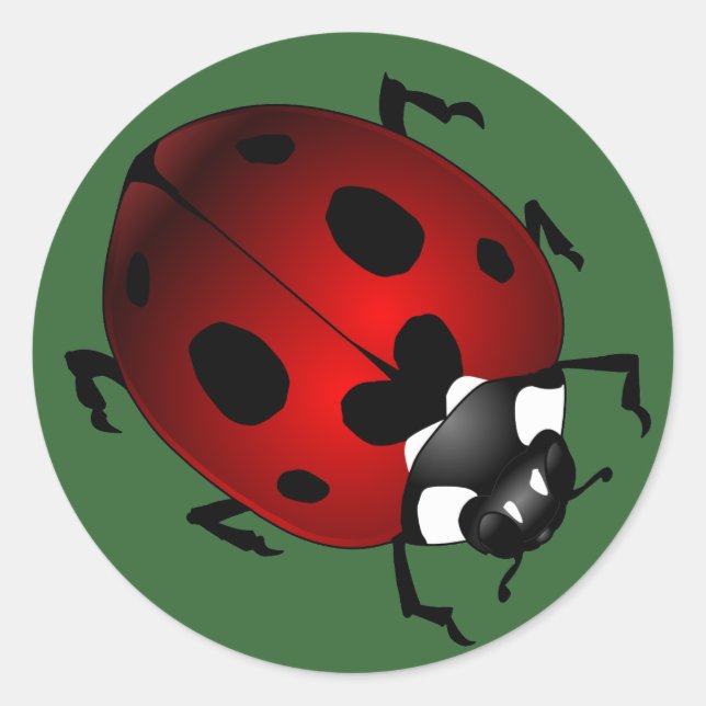 Ladybug Stickers Red Ladybugs Art Stickers (Vorderseite)