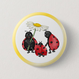 Ladybug Stroll Button