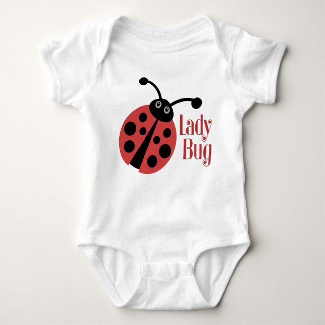 Ladybug Süße Tier Print Baby Strampler (Vorderseite)