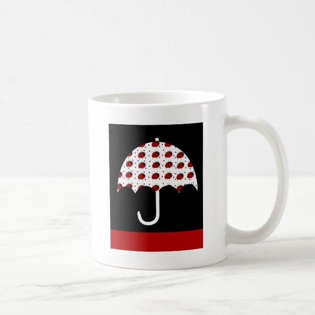 Ladybug Umbrella Design Kaffeetasse (Rechts)