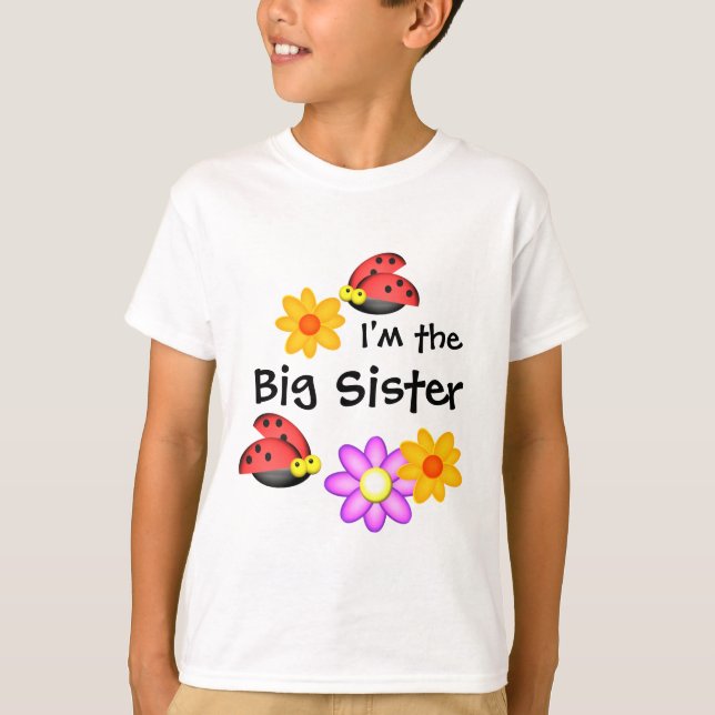 Ladybug und Blume T-Shirt (Vorderseite)