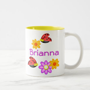 Ladybug und Blume Zweifarbige Tasse