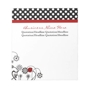 Ladybug- und Polka-Punkte Notizblock