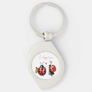 Ladybug Valentine's Day Card Schlüsselanhänger