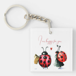 Ladybug Valentine's Day Card Schlüsselanhänger