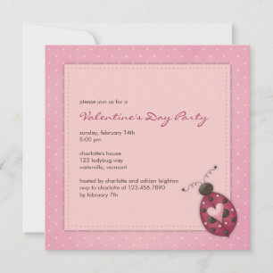 Ladybug :: Valentine's Day Party Invitation Einladung