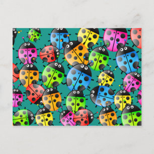 Ladybug Wallpaper Postkarte