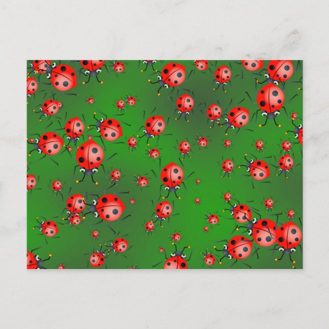 Ladybug Wallpaper Postkarte (Vorderseite)