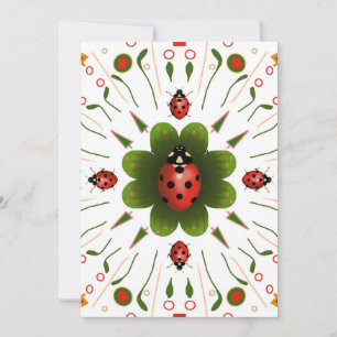 Ladybug Weihnachtskarte Feiertagskarte
