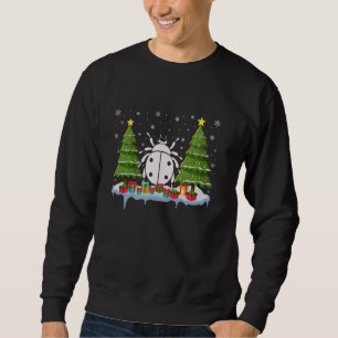Ladybug Xmas Tree Lighting Men Ugly Christma Sweatshirt