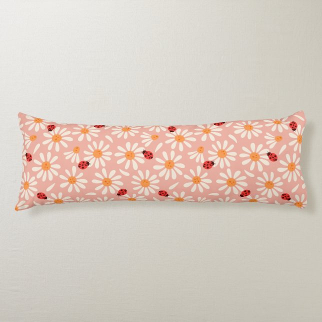 Ladybugs and Daisies Seitenschläferkissen (Vorderseite)