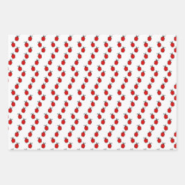Ladybugs and Polka Dots Design Wrapping Paper She Geschenkpapier Set