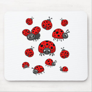 Ladybugs Art for Boy Girl Kid Kinderinsekt Ladyb Mousepad