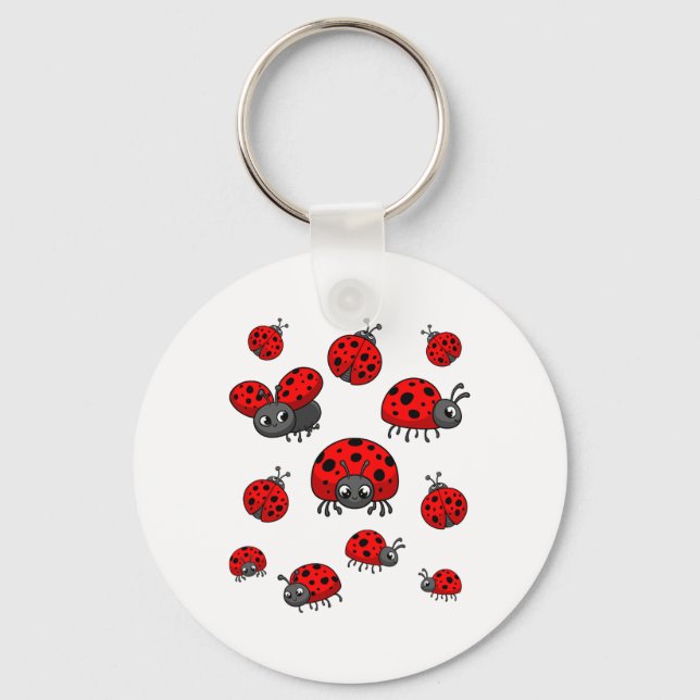 Ladybugs Art for Boy Girl Kid Kinderinsekt Ladyb Schlüsselanhänger (Vorderseite)