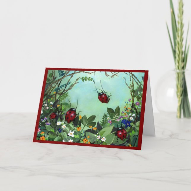 Ladybugs bei Spielnotecards Karte (Vorderseite)