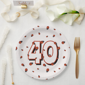 Ladybugs Birthday Party Big Age Pappteller