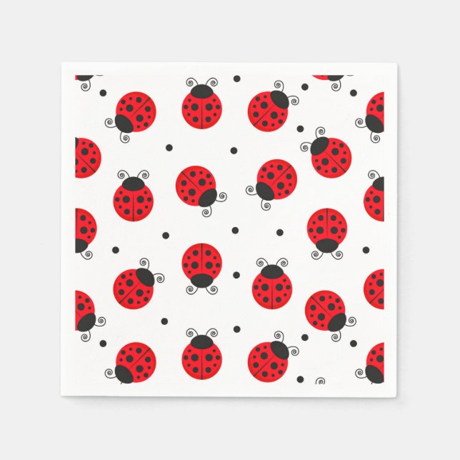 Ladybugs Birthday Party Serviette (Vorderseite)