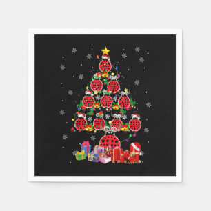 Ladybugs Christmas Tree Funny Santa ELF Ladybug Lo Serviette