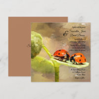 Ladybugs Custom Hochzeit Einladung