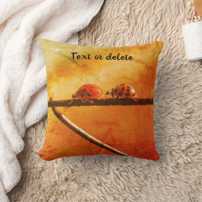 Ladybugs folgen dem Führer Abstrakt Personalisiert Kissen (Decke)