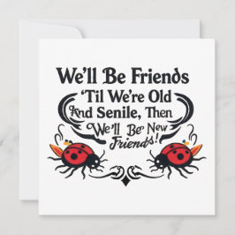 Ladybugs Friends Friendship Geburtstag Funny Aging Karte