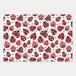 LADYBUGS GIFT WRAP GESCHENKPAPIER SET