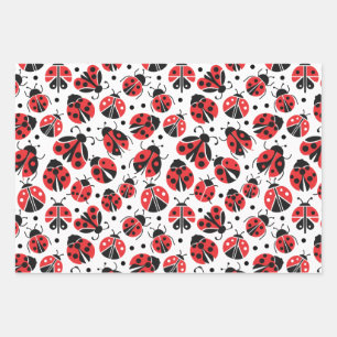 LADYBUGS GIFT WRAP GESCHENKPAPIER SET