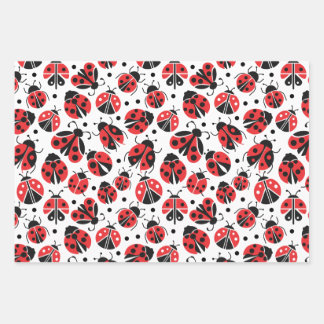 LADYBUGS GIFT WRAP GESCHENKPAPIER SET
